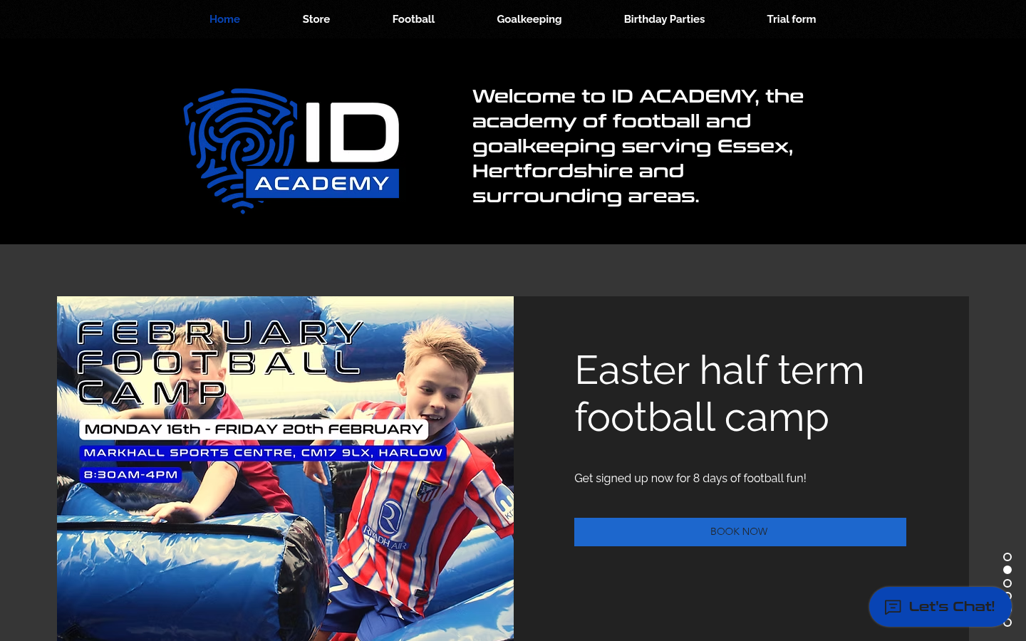 ID Academy old site — desktop