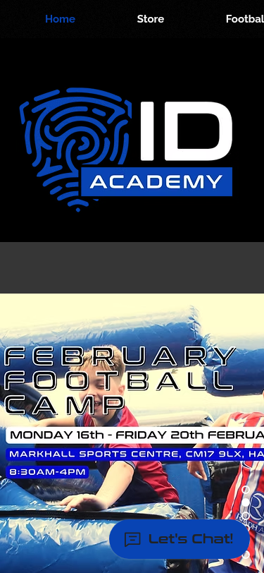 ID Academy old site — mobile