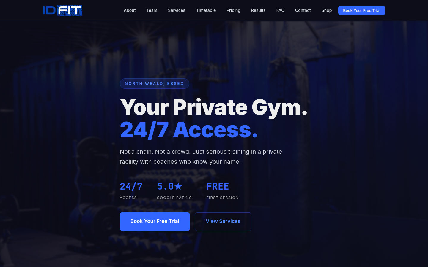 ID FIT new site — desktop